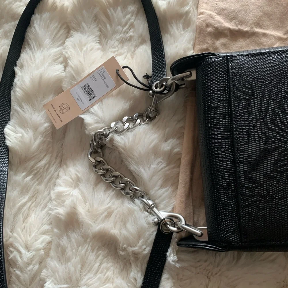 Rebecca Minkoff Lizard-Embossed Leather Crossbody Shoulder Bag w/ Top Handle